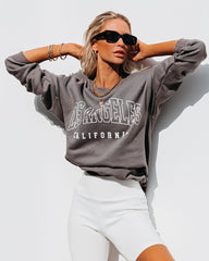 Landed In Los Angeles Cotton Blend Sweatshirt Ins Street