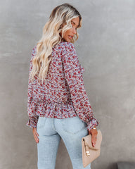 Lavallette Floral Ruffle Blouse Ins Street