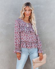 Lavallette Floral Ruffle Blouse Ins Street