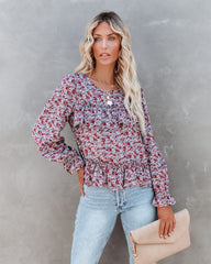 Lavallette Floral Ruffle Blouse Ins Street