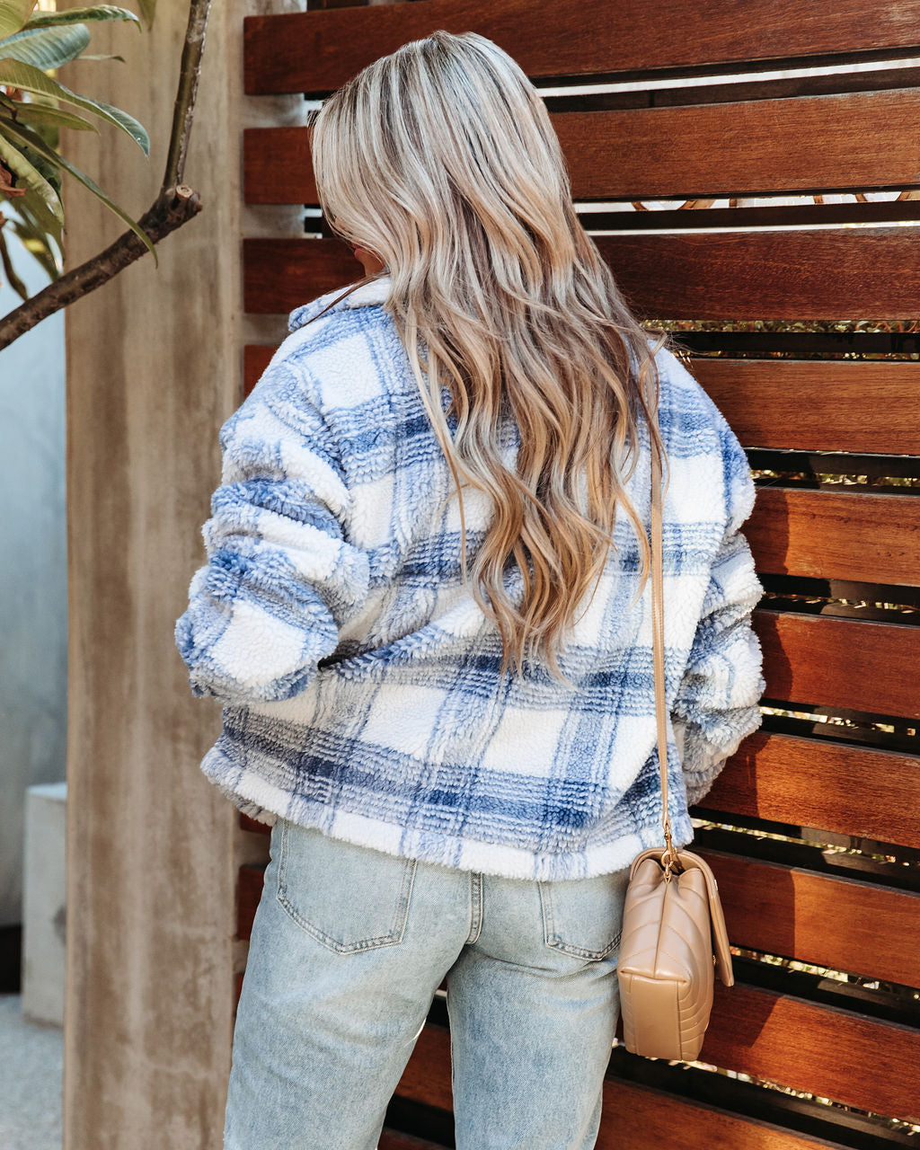 LA Winter Pocketed Plaid Button Down Jacket Ins Street