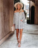 Laza Floral Pocketed Off The Shoulder Dress Ins Street
