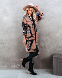 Lazy Bear Pocketed Fuzzy Knit Coatigan - Camel Ins Street