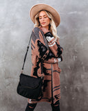Lazy Bear Pocketed Fuzzy Knit Coatigan - Camel Ins Street