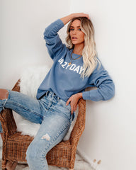 Lazy Day Cotton Blend Sweatshirt Ins Street