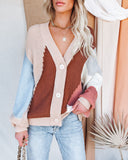 Lennox Button Front Colorblock Cardigan Ins Street