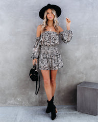 Leonie Smocked Off The Shoulder Paisley Romper Ins Street