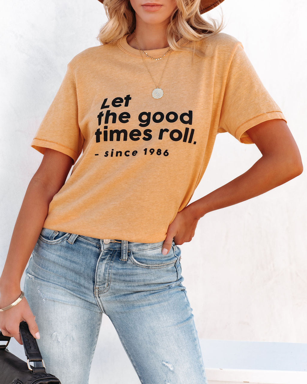 Let The Good Times Roll Cotton Blend Tee Ins Street