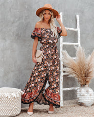 Liam Floral Off The Shoulder High Low Maxi Dress Ins Street