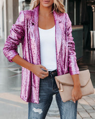 Life Of The Party Sequin Blazer - Pink Ins Street