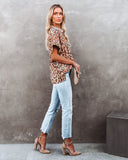 Lights Out Leopard Button Down Top Ins Street