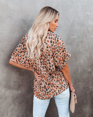 Lights Out Leopard Button Down Top Ins Street