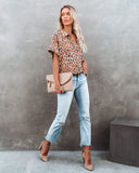 Lights Out Leopard Button Down Top Ins Street