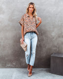 Lights Out Leopard Button Down Top Ins Street