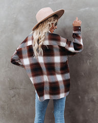 Liles Plaid Button Down Wool Blend Shacket Ins Street