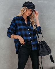 Linden Cotton Blend Plaid Button Down Top Ins Street