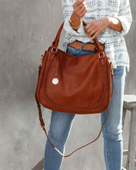 Lindsay Faux Leather Crossbody Handbag - Cognac Ins Street