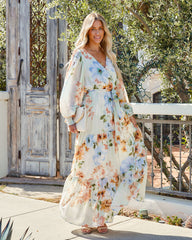 Little Bit Of Sunshine Floral Maxi Dress - Mint Ins Street