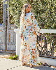 Little Bit Of Sunshine Floral Maxi Dress - Mint Ins Street