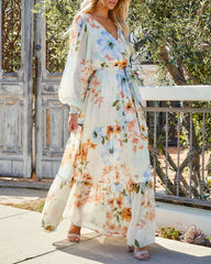 Little Bit Of Sunshine Floral Maxi Dress - Mint Ins Street