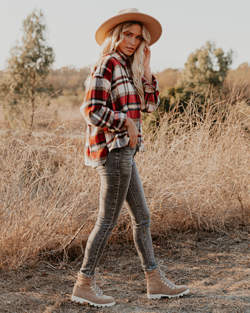 Liverpool Plaid Button Down Shacket Ins Street