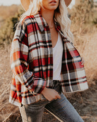 Liverpool Plaid Button Down Shacket Ins Street