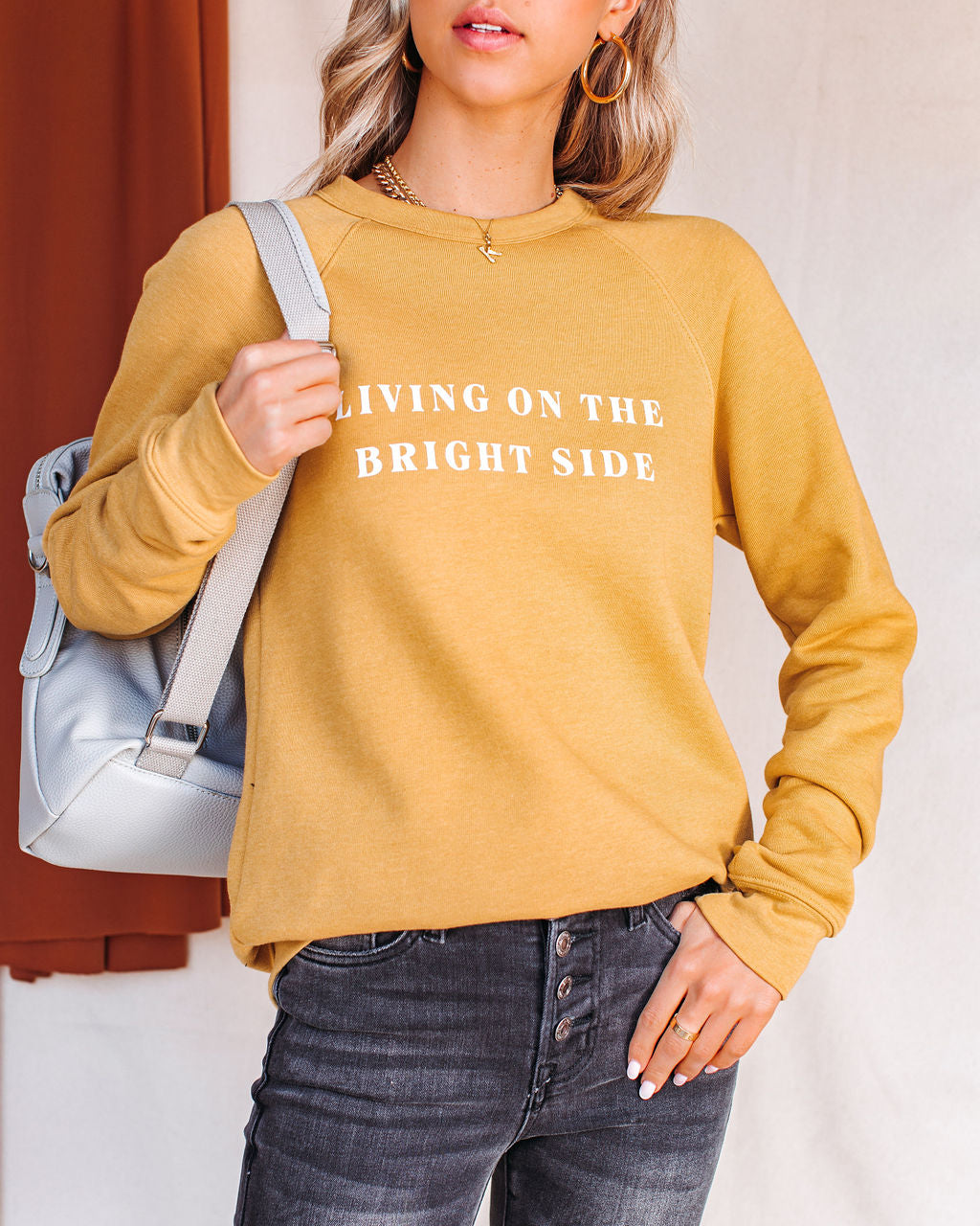 Living On The Bright Side Cotton Blend Pullover Ins Street