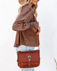 Lizzie Faux Leather Crossbody Bag - Cognac Ins Street