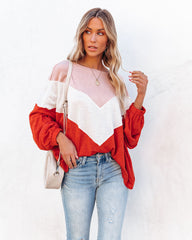 Lola Lightweight Chevron Knit Top Ins Street