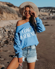 Long Weekend Cotton Blend Sweatshirt Ins Street