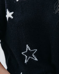 Look Up Knit Star Sweater - Black Ins Street