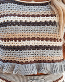 Lorie Cotton Crochet Crop Top - Grey Mocha Ins Street