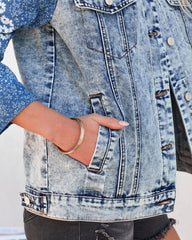 Lotus Pocketed Patchwork Denim Jacket Ins Street