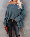 Lovell Boat Neck Thermal Knit Top - Pine Ins Street