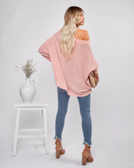 Lovell Boat Neck Thermal Knit Top - Pink Ins Street