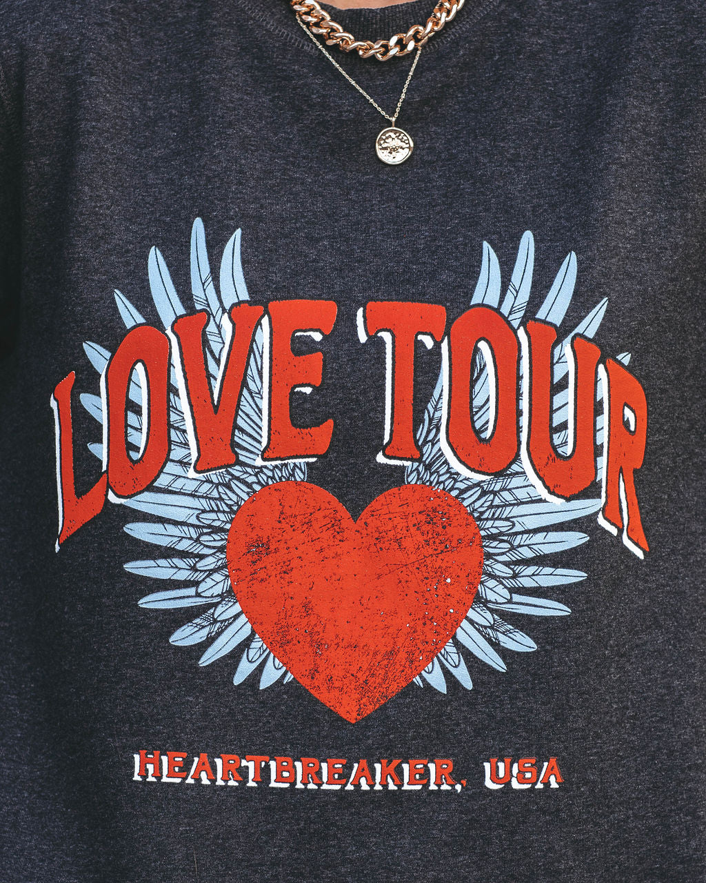 Love Tour Cotton Blend Sweatshirt Ins Street