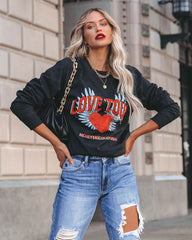 Love Tour Cotton Blend Sweatshirt Ins Street