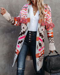 Loving Life Fringe Knit Cardigan Ins Street