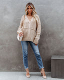 Luxley Relaxed Button Front Knit Cardigan Ins Street