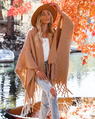 Liyana Soft Fringe Poncho Ins Street