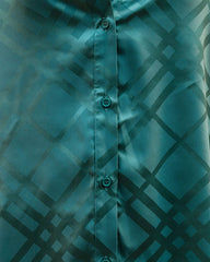 Lynn Satin Button Down Blouse - Jade Ins Street