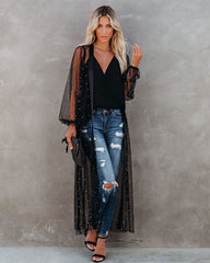 Lyrical Embellished Tulle Duster Ins Street