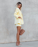 Lyssa Pocketed High Rise Tailored Shorts - Yellow Ins Street