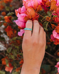 Maci Baguette Ring - Blue Ins Street