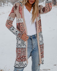 Magic Of The Season Hooded Knit Cardigan Ins Street