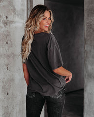 Magnolia Cotton Blend Pocket Tee - Charcoal Ins Street