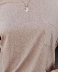 Magnolia Cotton Blend Pocket Tee - Dark Taupe Ins Street