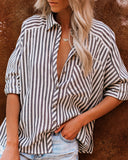 Malcolm Button Down Cotton Top Ins Street