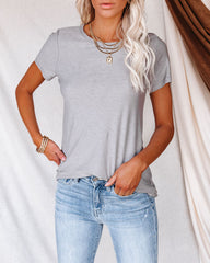 Malibu Crewneck Tee - Light Grey Ins Street