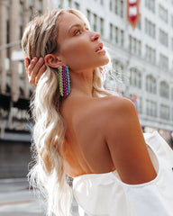 Mardi Gras Drop Earrings - Multi Ins Street